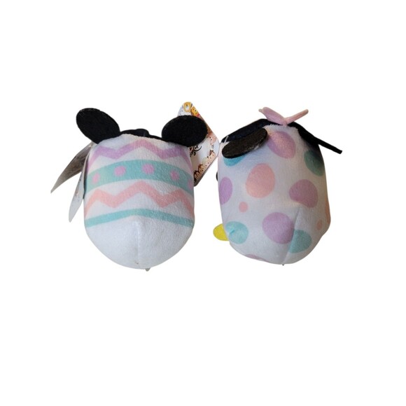 NWT Disney Tsum Tsum Easter 2024 pastel Mickey and Minnie Set Stuffed Animals - Picture 2 of 5